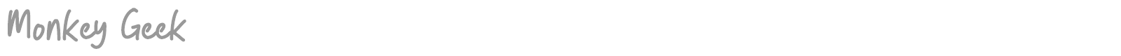 Monkey Geek font preview